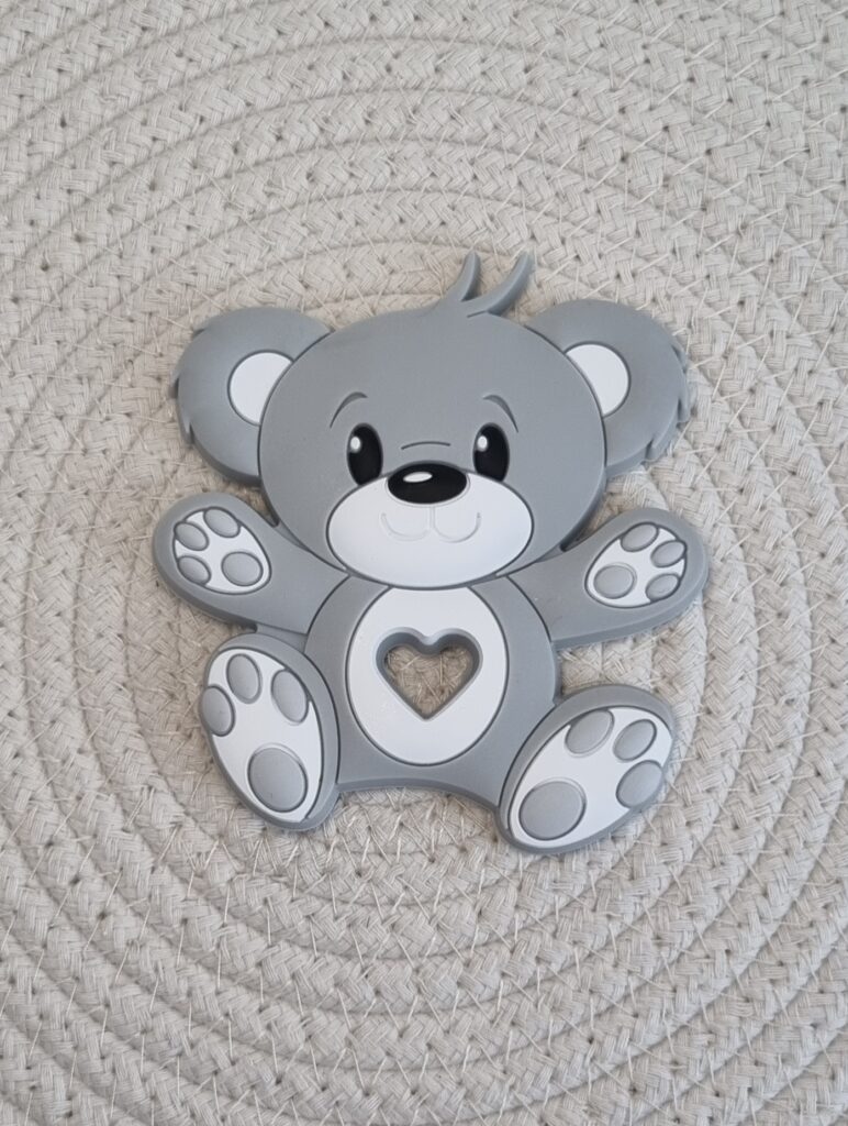 Anneau de dentition en silicone Ours gris