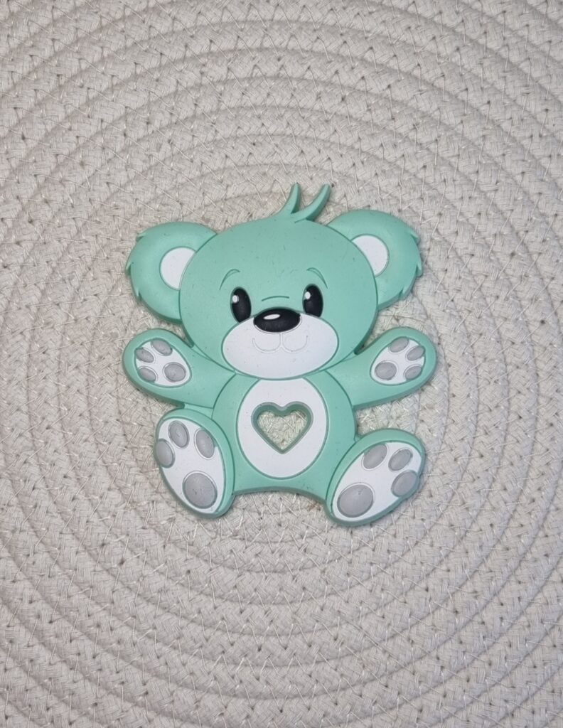 Anneau de dentition en silicone Ours Vert menthe