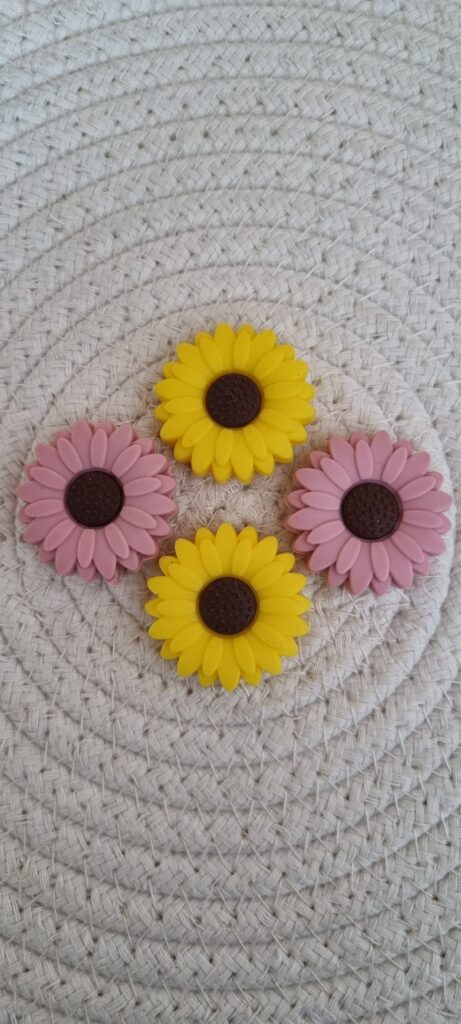 Perle en silicone Fleur 