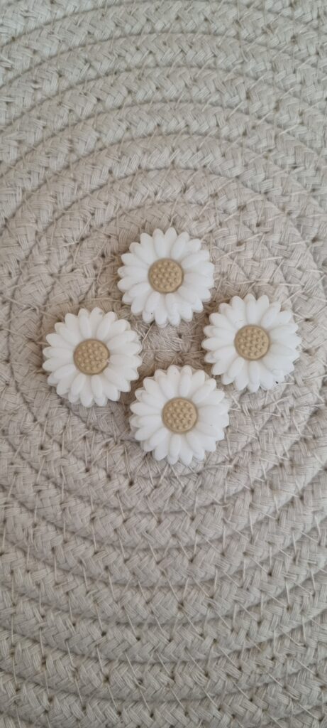 Perle en silicone Fleur