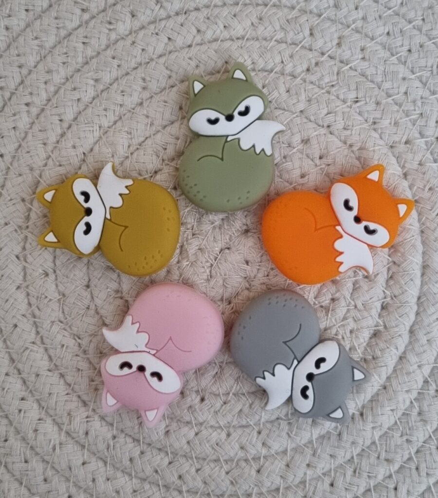 Perle en silicone Renard