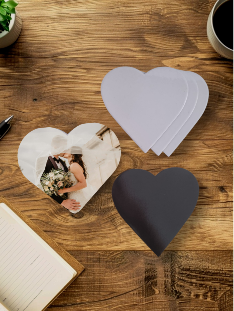 Aimant format cœur, design personnalisé, souvenir 